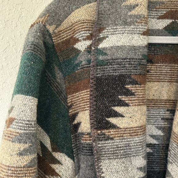 Vintage Karen Kane Wool Blend Blanket Style Jacket, Southwestern, Tribal design - Picture 3 of 8